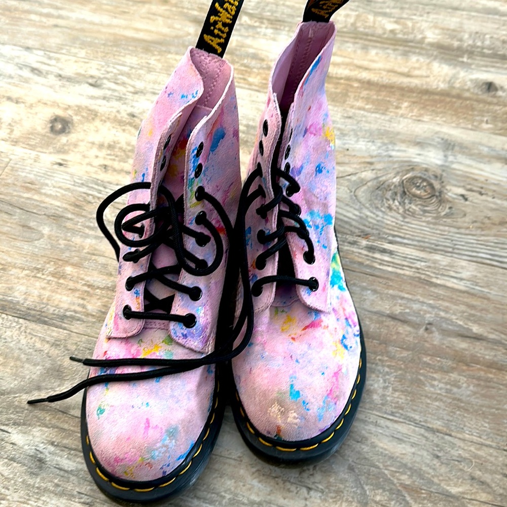 Dr. Martens 460 PASCAL CONFETTI SUEDE LACE UP BOOTS